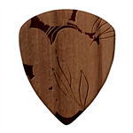 Abstract Boho Bohemian Style Retro Vintage Square Wood Guitar Pick Holder Case And Picks Set Pick