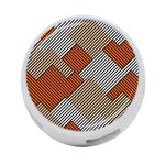 Abstract Pattern Line Art Design Decoration 4-Port USB Hub (One Side) Front