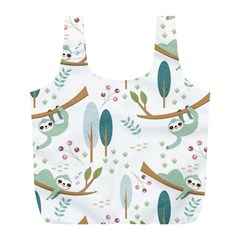 Pattern Sloth Woodland Full Print Recycle Bag (l) by Hannah976