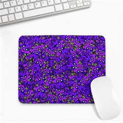 Ugly Funny Monster Bird Illustration Motif Random Pattern Bk Small Mousepad by dflcprintsclothing