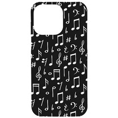 Chalk Music Notes Signs Seamless Pattern Iphone 15 Pro Max Black Uv Print Pc Hardshell Case by Ravend
