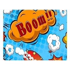 Comical Words Animals Comic Omics Crazy Graffiti Premium Plush Fleece Blanket (large) by Bedest