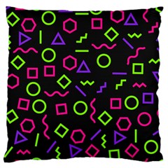 Geometric Seamless Pattern Large Premium Plush Fleece Cushion Case (two Sides) by Hannah976