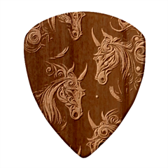 Schwarz Pferde Muster Wood Guitar Pick (set Of 10) by 2607694c