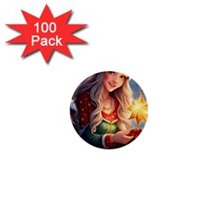 Christmas Greetings 1  Mini Button (100 Pack)  by 2607694c