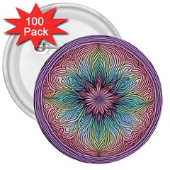 Orange3 Pattern 4 3  Buttons (100 Pack)  by 2607694c