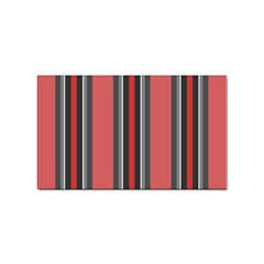 Rosa Grau Streifen Sticker Rectangular (10 Pack) by 2607694c