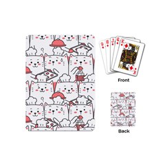 Cute Cat Chef Cooking Seamless Pattern Cartoon Playing Cards Single Design (mini) by Bedest