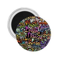 Graffiti Word Seamless Pattern 2 25  Magnets by Bedest