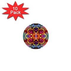 Pink Florales Muster 1  Mini Buttons (10 Pack)  by 2607694c