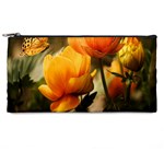 Yellow Butterfly Flower Pencil Case Front