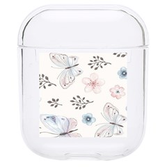 Butterflies Cute Flower Pastel Pattern Hard Pc Airpods 1/2 Case by Loisa77
