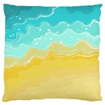 Abstract Background Beach Coast Standard Premium Plush Fleece Cushion Case (Two Sides) Front