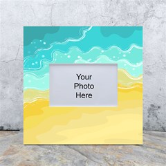 Abstract Background Beach Coast White Box Photo Frame 4  X 6  by anzea