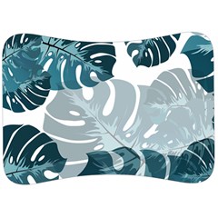 Monstera Leaves Background Velour Seat Head Rest Cushion by anzea