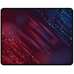 Illustrations Space Purple Two Sides Fleece Blanket (medium) by anzea