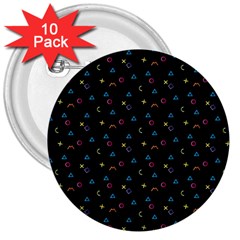 Abstract Texture 3  Buttons (10 Pack)  by anzea