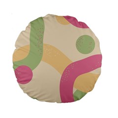 Line Pattern Dot Standard 15  Premium Round Cushions by anzea