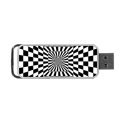 Optical Illusion Chessboard Tunnel Portable Usb Flash (one Side) by Ndabl3x