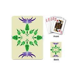 Thistle Flower Purple Thorny Flora Playing Cards Single Design (mini) by Bajindul
