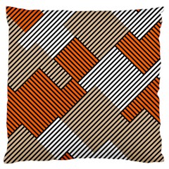 Abstract Pattern Line Art Design Decoration Large Cushion Case (one Side) by Ravend