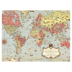 Vintage Old Antique World Map Two Sides Premium Plush Fleece Blanket (baby Size) by Bedest