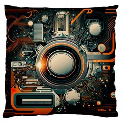 Technology Robot Internet Processor Standard Premium Plush Fleece Cushion Case (one Side) by Ravend