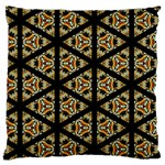 Pattern Stained Glass Triangles Large Premium Plush Fleece Cushion Case (Two Sides) Front