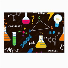 Science Lesson Flat Vector Seamless Pattern Postcard 4 x 6  (pkg Of 10) by Loisa77