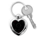Math Board Circuit Circuits Computer Shield Tech Technology Key Chain (Heart) Front