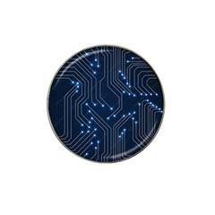 Seamless Pattern Of Glowing Circuit Board Neon Technology Hat Clip Ball Marker (4 Pack) by Loisa77