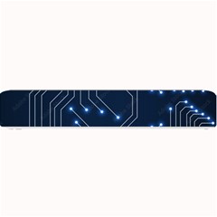 Seamless Pattern Of Glowing Circuit Board Neon Technology Small Bar Mat by Loisa77