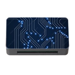 Seamless Pattern Of Glowing Circuit Board Neon Technology Memory Card Reader With Cf by Loisa77