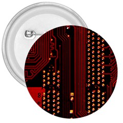 Red Circuit Board Texture Red Circuit Digital Texture Circuit Board Red Technology 3  Buttons by Loisa77