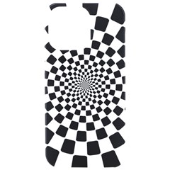 Geomtric Pattern Illusion Shapes Iphone 15 Pro Max Black Uv Print Pc Hardshell Case by Grandong