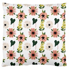 Flower White Pattern Floral Standard Premium Plush Fleece Cushion Case (one Side) by anzea