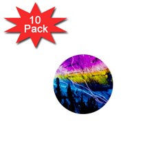 Night Skiing Colored Dead Grateful Lights Mountain 1  Mini Buttons (10 Pack)  by Loisa77