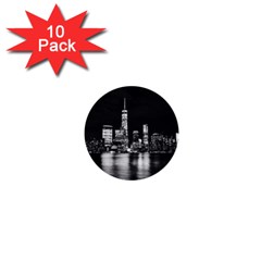 Nyc New York Skyline City Buildings 1  Mini Buttons (10 Pack)  by Loisa77
