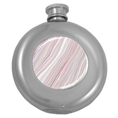 Marble Texture Marble Painting Round Hip Flask (5 Oz) by Ndabl3x