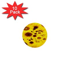 Beautiful Sunflowers 1  Mini Buttons (10 Pack)  by Ket1n9
