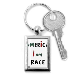 America  I Am Race Key Chain (rectangle) by RiverRootz