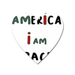 America  I Am Race Heart Magnet Front