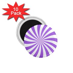 Spiral Vortex Rays Lavender Swirl Purple 1 75  Magnets (10 Pack)  by Salmanaz77