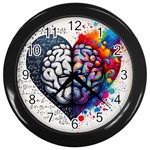 Brain Heart Math Wall Clock (Black) Front