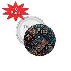 Flower Texture Background Colorful Pattern 1 75  Buttons (10 Pack) by Cemarart