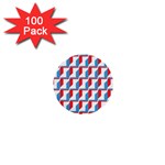 Fabric Geometric Pattern Background 1  Mini Buttons (100 pack)  Front