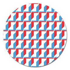 Fabric Geometric Pattern Background Magnet 5  (round) by Salmanaz77
