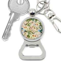 Textile Fabric Tropical Bottle Opener Key Chain by Paksenen