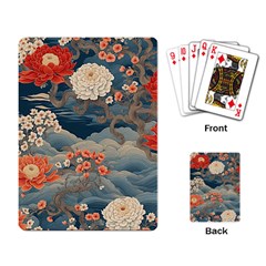 Seamless Pattern Chinoiserie Flowers Playing Cards Single Design (rectangle) by Paksenen