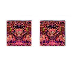 Trippy Garland Cufflinks (square) by MRNStudios